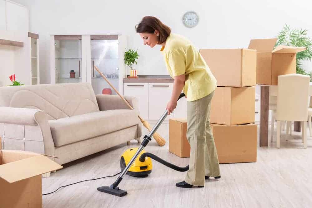 woman cleaning