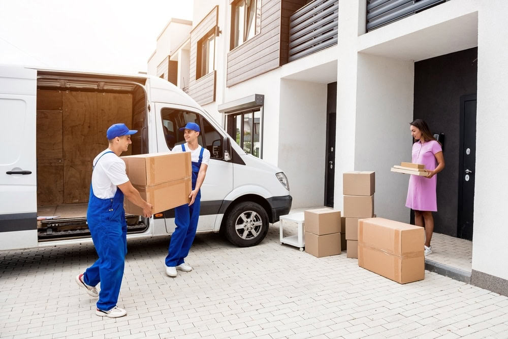 movers unloading boxes